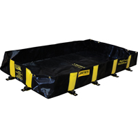 Justrite 28514 Rigid-Lock QuickBerm&reg;, 235 US gal. Capacity, 4' W x 8' L x 12" H, Stake Wall