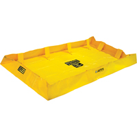 Justrite 28564 Berme de confinement Lite QuickBerm , Capacit&eacute; 159 gal., 4' la x 8' lo x 8" h, Support &agrave; encliqueter