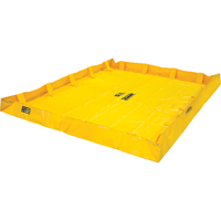 Justrite 28568 Berme de confinement Lite QuickBerm , Capacit&eacute; 398 gal. US, 8' la x 10' lo x 8" h, Support &agrave; encliqueter