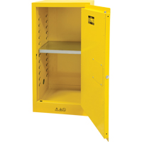 Zenith Safety Products SHL298 Flammable Storage Cabinet, 16 gal., 1 Door, 23" W x 44" H x 18" D