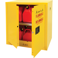 Flammable Storage Cabinet, 22 gal., 2 Door, 35" W x 35" H x 22" D SDN644 | TENAQUIP