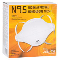 Zenith Safety Products SDN711 Particulate Respirator, N95, NIOSH Certified, Medium/Large