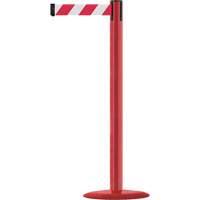 Tensator MP21MAXNOD3XCS Marine Post, Steel, 38" H, White/Red Tape, 13' Tape Length