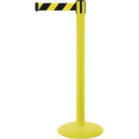 Tensator MP-35-MAX-NO-D4X-CS Poteau marin, Acier, 38" h, Ruban Noir/Jaune, Longueur du ruban 13'