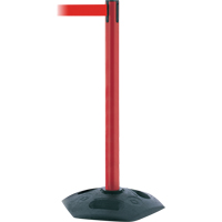 Tensator 886-21-MAX-NO-R5X-C Single Line Heavy Duty Post, Plastic, 38" H, Red Tape, 13' Tape Length