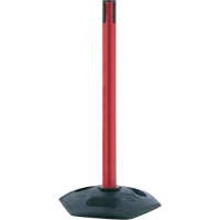 Tensator 886-21-RCV Single Line Heavy Duty Receiver Post, 38" High, Red