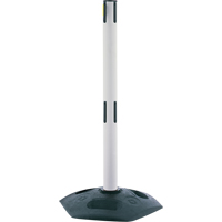 Dual Line Heavy Duty Receiver Post, 38" High, White  SDN975 | TENAQUIP