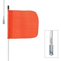 Heavy-Duty Safety Whips, Threaded Mount, 6' High, Orange  SDP003 | TENAQUIP