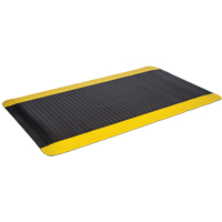 Mat Tech CUMR46YB Industrial Deck Plate Mats, Diamond, 2' x 3' x 9/16", Black/Yellow, PVC Sponge