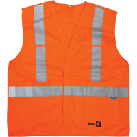 Viking 6136FR-2XL/3XL Fire Retardant Safety Vest, High Visibility Orange, 2X-Large/3X-Large, Polyester