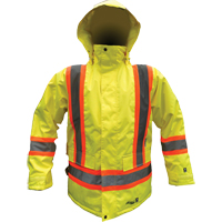 Parka de sécurité, Jaune lime haute visibilité, Petit, CSA Z96 classe 2 - niveau 2 SDP418 | TENAQUIP