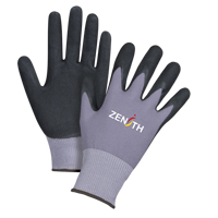 Zenith Safety Products SDP442 ZX-1 Premium Touchscreen Compatible Gloves, 10/X-Large, Nitrile/Foam Nitrile Coating, 15 Gauge, Nylon Shell