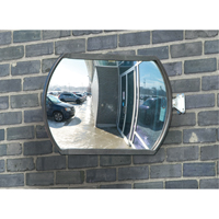 Zenith Safety Products SDP529 Roundtangular Convex Mirror with Telescopic Arm, 18" H x 26" W, Indoor/Outdoor