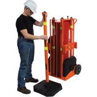 Portable Safety Zone, 100' L, Steel, Orange  SDP585 | TENAQUIP