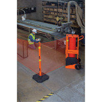 Ideal Warehouse Innovations 70-6030 Portable Safety Zone, 100' L, Steel, Orange