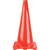 Produits de sécurité Zenith SDP595 C&ocirc;nes de signalisation, 28", Orange