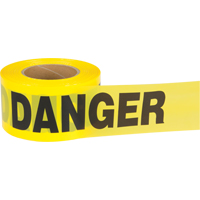 "Danger" Barricade Tape, Bilingual, 3" W x 1000' L, 1.5 mils, Black on Yellow SDS739 | TENAQUIP