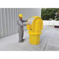 Ultratech 9640 Ultra-Hard Top P1 Plus&reg; 1-Drum Hardtop Cover Spill Containment Unit Without Drain, 36" L x 36" W x 66" H, 800 lbs. Load Capacity