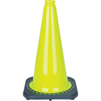Produits de sécurité Zenith SDS932 C&ocirc;ne de signalisation de premi&egrave;re qualit&eacute;, 18", Vert lime