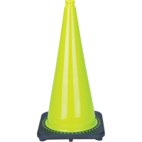 Zenith Safety Products SDS933 Premium Traffic Cone, 28", Lime Green