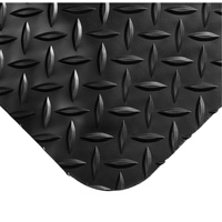 Wearwell 415.916X3X50BK SpongeCote&reg; Mats No.415, Diamond, 3' x 50' x 9/16", Black, PVC Sponge