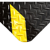 Wearwell 415.916X3X50CHV SpongeCote&reg; Mats No.415, Diamond, 3' x 50' x 9/16", Black/Yellow, PVC Sponge