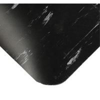 Wearwell 420.12X2X6AMBK Tile-Top AM Spongecote Anti-Microbial Mats No.420, Smooth, 2' x 6' x 1/2", Black, Nitrile/Vinyl