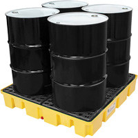 Poly-Slim-Line™ Spill Pallet with Drain, 66 US gal. Spill Capacity, 49" x 49" x 8.75"  SE409 | TENAQUIP