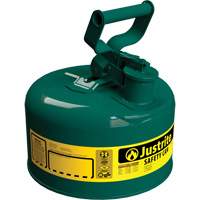 Justrite 7110400 Bidons s&eacute;curitaires, Type I, Acier, 1 gal. US, Vert, Homologu&eacute; FM/List&eacute; UL/ULC
