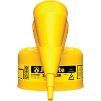 Justrite 7110210 Safety Cans, Type I, Steel, 1 US gal., Yellow, FM Approved/UL/ULC Listed