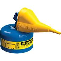 Justrite 7110310 Safety Cans, Type I, Steel, 1 US gal., Blue, FM Approved/UL/ULC Listed