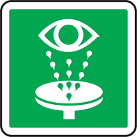 Accuform NMC MPCS582VA Enseigne de s&eacute;curit&eacute; conforme &agrave; la CSA - Eye Wash, 12" x 12", Aluminium, Pictogramme