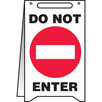 Accuform Signs PFR225 Panneaux Fold-Ups  Do Not Enter , Anglais avec pictogramme