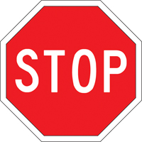 Accuform Signs MVHR475VA "Stop" Sign, 24" x 24", Aluminum, English with Pictogram
