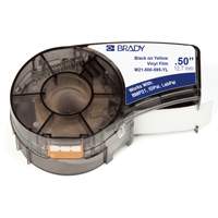 Brady M21-500-595-YL Label Cartridge, Vinyl, Black on Yellow, 0.5" Width