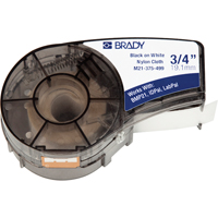 Brady M21-375-499 Label Tape, Nylon Cloth, 0.375" L x 192" H, Polyester