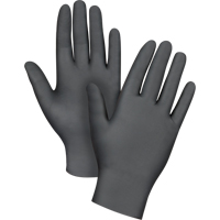 Produits de sécurité Zenith SED981 Gants d'examen &agrave; prise tactile, 2T-Grand, Nitrile, 5 mils, Sans poudre, Noir