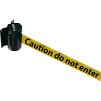 Produits de sécurité Zenith SEB178 Barri&egrave;re &agrave; fixation murale, Acier, Fixation par vis, 7', Ruban Noir/Jaune
