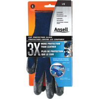 Ansell 9750533100 Cut Resistant Glove - Retail Pack, Size Large/10, 13 Gauge, Foam Nitrile Coated, Kevlar&reg; Shell, ANSI/ISEA 105 Level 4