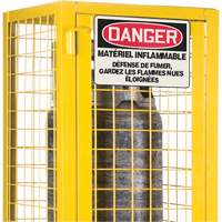 KLETON SEB838 Armoire de s&eacute;curit&eacute; pour cylindres de gaz conforme aux normes de la CSA, nbre de bouteilles: 2, 17" , 17" , 69" , Jaune