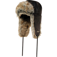 GKS 74-PH-22-NC-XL Quilted Synthetic Fur-Lined Hat, Nylon/Fur Lining, X-Large, Black