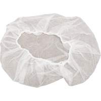 Bonnets bouffants non tissés, Polypropylène, 18", Blanc SEC375 | TENAQUIP