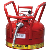 Justrite 7325120 Bidons s&eacute;curitaires D.O.T. de AccuFlow, Type II, Acier, 2,5 gal. US, Rouge, Homologu&eacute; FM