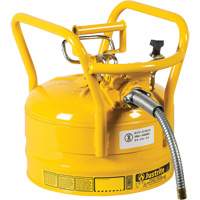 Justrite 7325220 D.O.T. AccuFlow Safety Cans, Type II, Steel, 2.5 US gal., Yellow, FM Approved