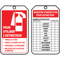 Accuform Signs FRTRS218PTP &eacute;tiquettes de s&eacute;curit&eacute; d'inspection et de contr&ocirc;le de l'&eacute;tat de l'&eacute;quipement, Plastique, 3-1/8" la x 5-7/8" h, Français