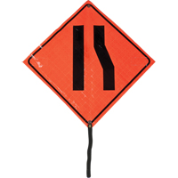 Signel ER6625TD2102 Narrow Road Rolled Sign, 24" x 24", Vinyl, Pictogram
