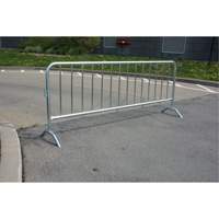 Portable Barrier, Interlocking, 102" L x 40" H, Silver SEE395 | TENAQUIP