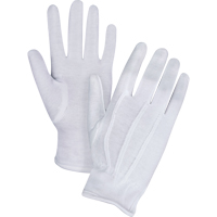 Parade/Waiter's Gloves, Cotton, Hemmed Cuff, Medium SEE794 | TENAQUIP