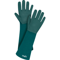 Produits de sécurité Zenith SEE802 Gants verts &agrave; double enduit, 18" lo, PVC, Doublure en Jersey de coton, 70 mils