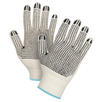 Produits de sécurité Zenith SEE946 Gants tricot&eacute;s de poids lourd &agrave; deux c&ocirc;t&eacute;s avec pois, Poly/coton, Deux c&ocirc;t&eacute;s, Calibre 7, T-Grand